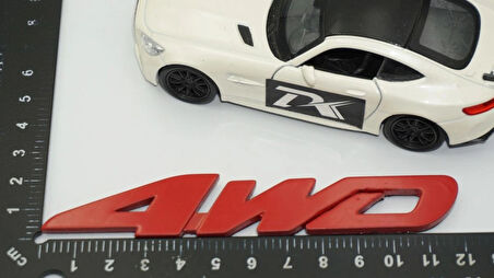 DK Tuning Arazi Off Road 4WD Kırmızı ABS Yazı Logo Amblem