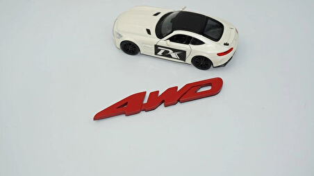 DK Tuning Arazi Off Road 4WD Kırmızı ABS Yazı Logo Amblem