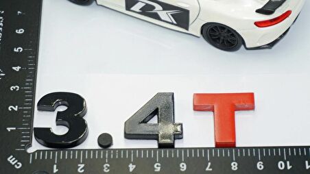 DK Tuning 3.4T Bagaj Siyah Kırmızı Yazı Logo Volkswagen İle Uyumlu