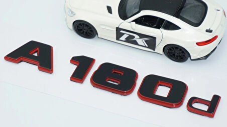 DK Tuning A 180d Bagaj Kırmızı Siyah ABS Yazı Logo Benz İle Uyumlu