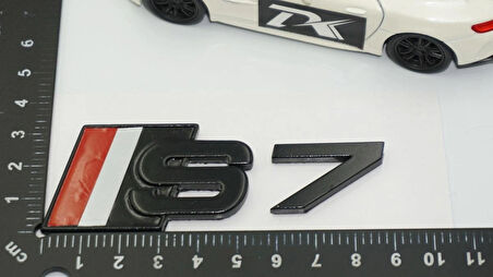 DK Tuning S7 Siyah Gri Kırmızı 3M Bagaj Logo Audi İle Uyumlu