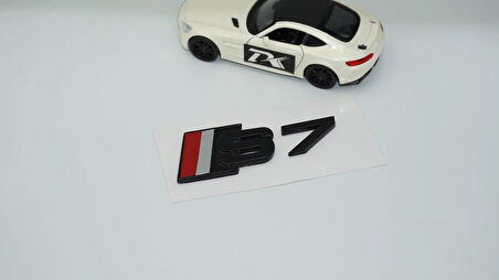 DK Tuning S7 Siyah Gri Kırmızı 3M Bagaj Logo Audi İle Uyumlu