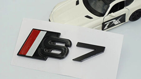 DK Tuning S7 Siyah Gri Kırmızı 3M Bagaj Logo Audi İle Uyumlu