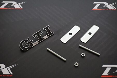 DK Tuning Volkswagen GTİ Logo Ön Panjur Vidalı 3D Krom Metal Logo Amblem