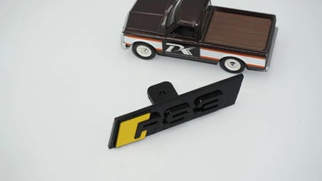 DK Tuning RS3 Sarı Siyah Ön Panjur Izgara Logo Arma Audi İle Uyumlu