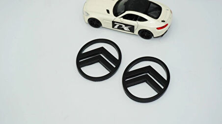 DK Tuning Citroen C3 C4 C5 C6 Mat Siyah ABS Yan Kanatlar Logo Arma Seti