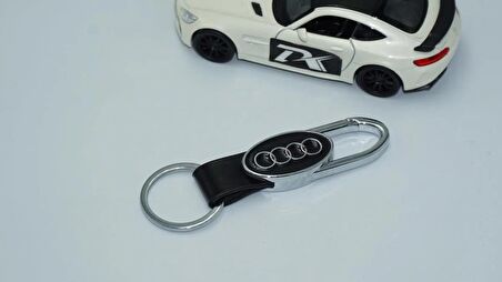 DK Tuning Audi Logo Deri Metal Anahtarlık