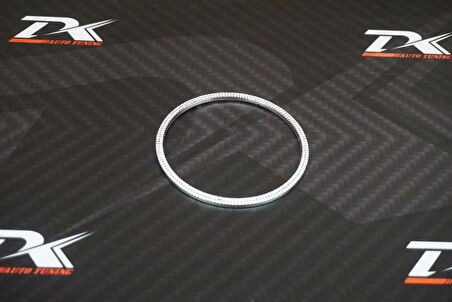 DK Tuning Porsche Direksiyon Logo Kristal Taş Gümüş Çerçeve Krom Metal
