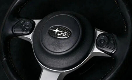 DK Tuning Direksiyon Siyah Beyaz Amblem Logo Arma Subaru İle Uyumlu