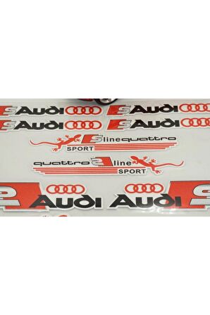 Audi S Line Uyumlu Quattro Logo Grup Sticker