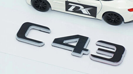 DK Tuning C 43 Bagaj Gri Siyah ABS Yazı Logo Benz İle Uyumlu