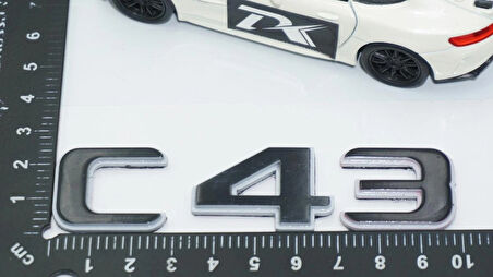 DK Tuning C 43 Bagaj Gri Siyah ABS Yazı Logo Benz İle Uyumlu