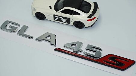DK Tuning GLA 45S Bagaj Kırmızı Krom ABS Yazı Logo Benz İle Uyumlu