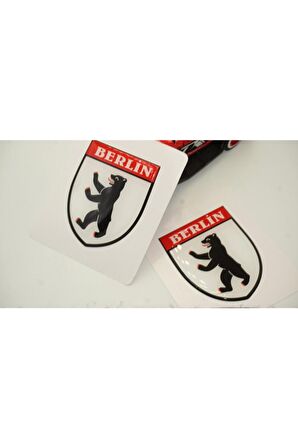 Berlin Logo Damla Silikon Sticker 2 Li Set