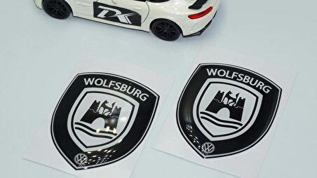 DK Tuning Volkswagen Wolfsburg Edition Logo 3D Damla Silikon Kelebek Cam Logo Amblem Arma Seti