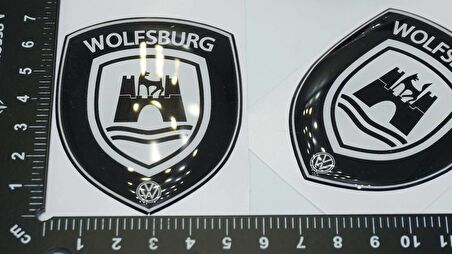 DK Tuning Volkswagen Wolfsburg Edition Logo 3D Damla Silikon Kelebek Cam Logo Amblem Arma Seti