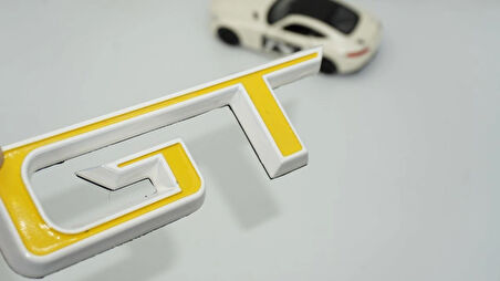 DK Tuning Mustang GT Bagaj Sarı Beyaz Logo Arma Ford İle Uyumlu