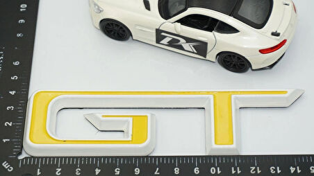 DK Tuning Mustang GT Bagaj Sarı Beyaz Logo Arma Ford İle Uyumlu