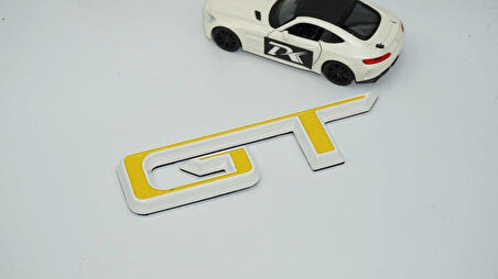 DK Tuning Mustang GT Bagaj Sarı Beyaz Logo Arma Ford İle Uyumlu