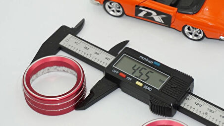 DK Tuning Mustang 15-21 Ses Açma Düğmeleri Kırmızı Dekoratif Halkaları