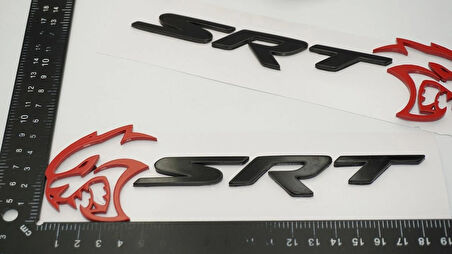 DK Tuning Dodge Challenger Charger SRT Hellcat Siyah Kırmızı Logo Arma