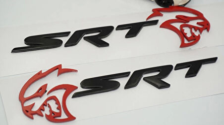 DK Tuning Dodge Challenger Charger SRT Hellcat Siyah Kırmızı Logo Arma