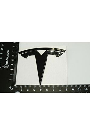 Tesla Model 3 S X Y Logo 3m 3d Parlak Siyah Rozet Amblem Ürün