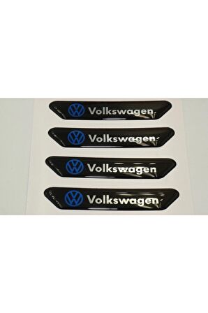 Volkswagen Logo Kapı Kenarı Koruma Metalize Damla Desen 3m Band