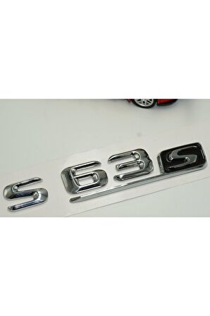 S63s Bagaj Krom Metal 3m 3d Yazı Logo