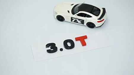 DK Tuning 3.0T Bagaj Siyah Kırmızı Yazı Logo Volkswagen İle Uyumlu