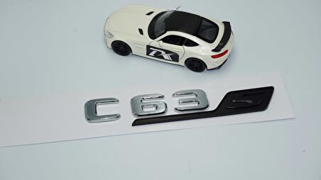DK Tuning C 63S Bagaj Siyah Krom ABS 3M 3D Yazı Logo Benz İle Uyumlu