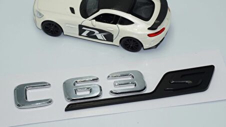 DK Tuning C 63S Bagaj Siyah Krom ABS 3M 3D Yazı Logo Benz İle Uyumlu