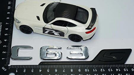 DK Tuning C 63S Bagaj Siyah Krom ABS 3M 3D Yazı Logo Benz İle Uyumlu