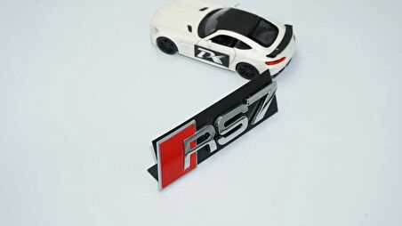 DK Tuning RS7 Gümüş Kırmızı 3D Ön Panjur Logo Audi İle Uyumlu