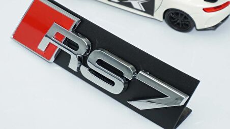 DK Tuning RS7 Gümüş Kırmızı 3D Ön Panjur Logo Audi İle Uyumlu
