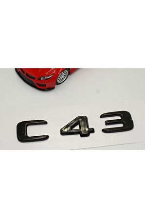 C 43 Bagaj Parlak Siyah Abs 3m 3d Yazı Logo