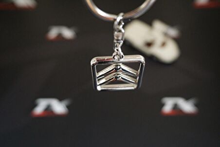 Citroen Logo Krom Metal Çift Yön Stil Anahtarlık