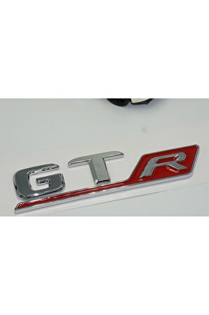 DK Benz GT R Krom Kırmızı Abs 3m 3d Bagaj Logo Amblem