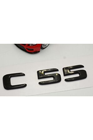 C 55 Bagaj Parlak Siyah Abs 3m 3d Yazı Logo