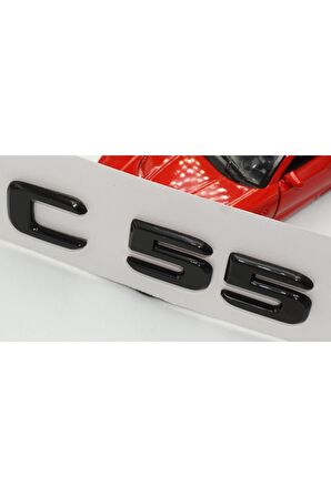 C 55 Bagaj Parlak Siyah Abs 3m 3d Yazı Logo