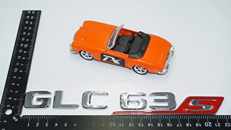 DK Tuning GLC 63S Bagaj Krom Kırmızı ABS Yazı Logo Benz İle Uyumlu