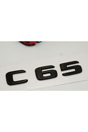 C 65 Bagaj Parlak Siyah Abs 3m 3d Yazı Logo