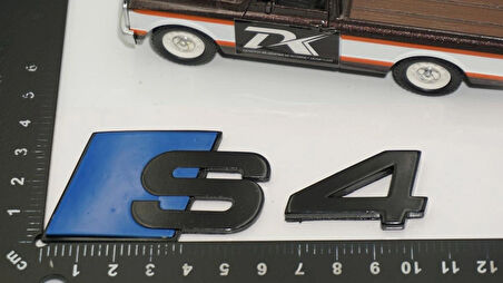 DK Tuning S4 Bagaj Siyah Mavi Yazı Logo Audi İle Uyumlu