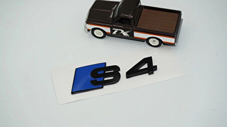 DK Tuning S4 Bagaj Siyah Mavi Yazı Logo Audi İle Uyumlu