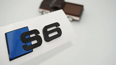 DK Tuning S6 Bagaj Siyah Mavi Yazı Logo Audi İle Uyumlu