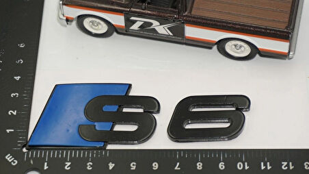 DK Tuning S6 Bagaj Siyah Mavi Yazı Logo Audi İle Uyumlu