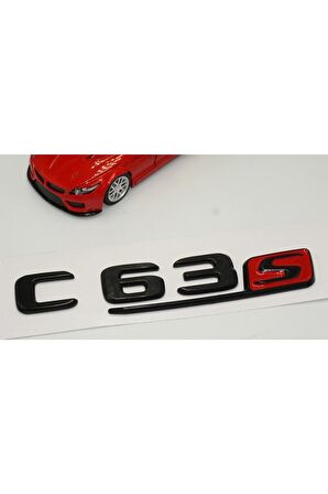 C 63s Bagaj Parlak Siyah Abs 3m 3d Yazı Logo