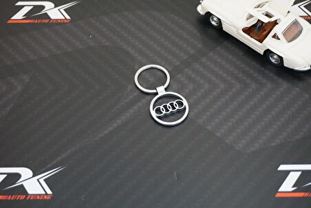 Audi Halka Logo Krom Metal Çift Yön Anahtarlık