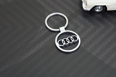 Audi Halka Logo Krom Metal Çift Yön Anahtarlık