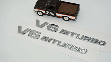 DK Tuning Benz V6 Biturbo Çamurluk Yanı Logo Amblem 2 Li Set
